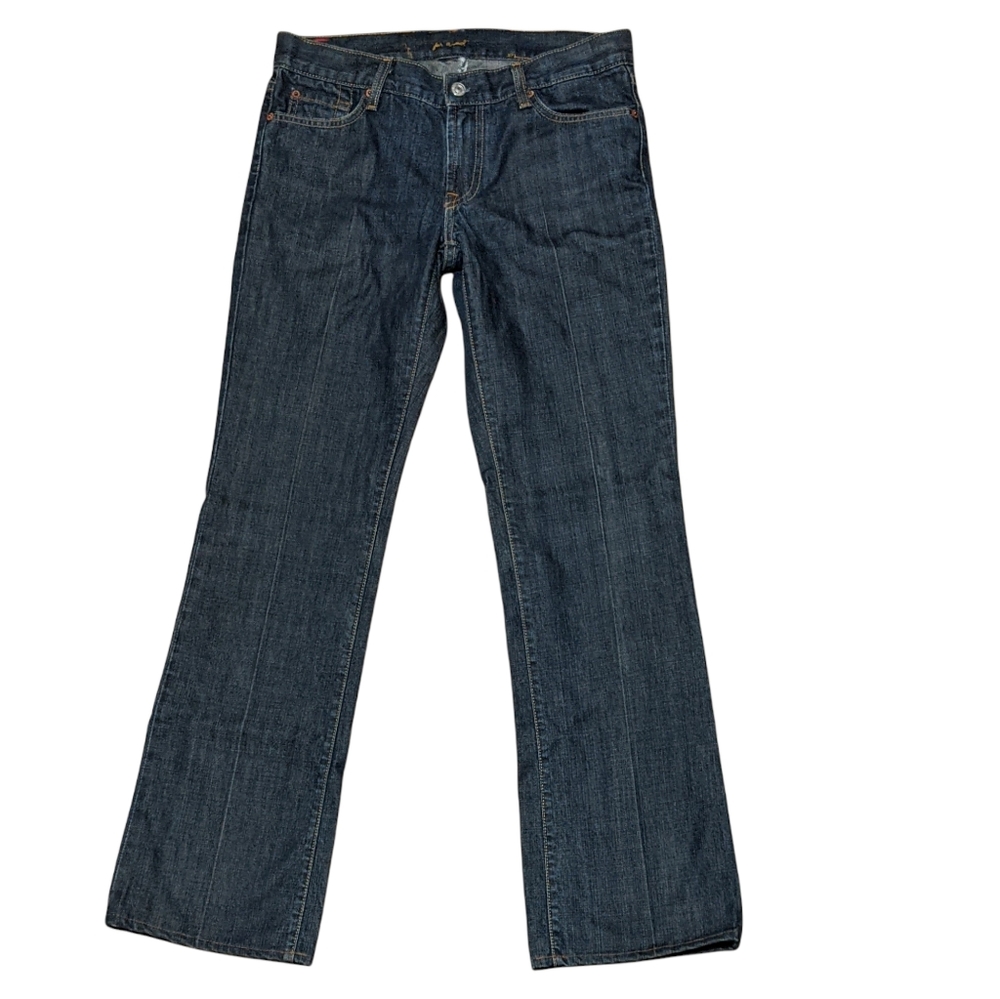 7 For All Mankind bootcut cotton darker wash jeans, denim 31